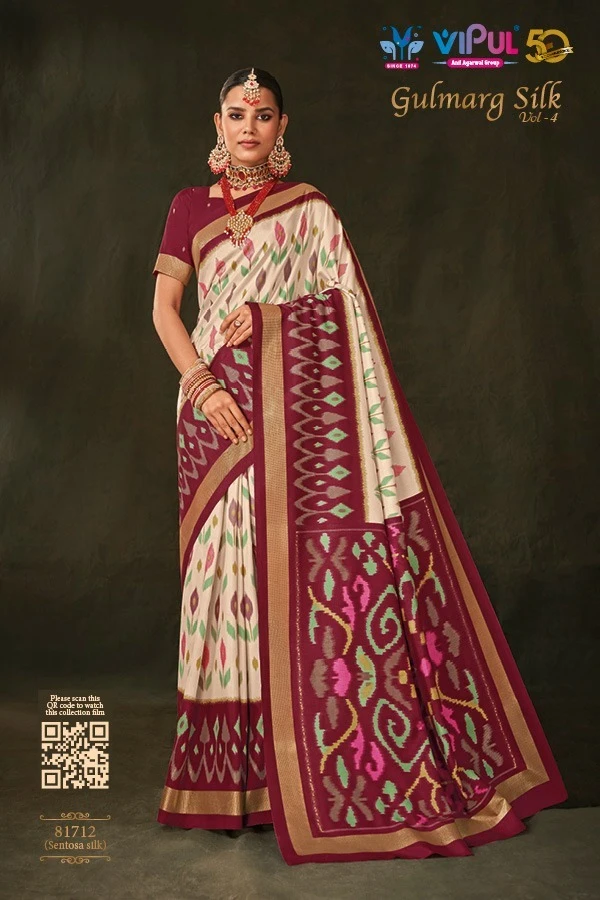 Vipul Gulmarg Silk Vol 4 Beautiful Silk Wholesale Silk Sarees Catalog — Wholesale Sarees, MPA wholesale from Surat — view 4
